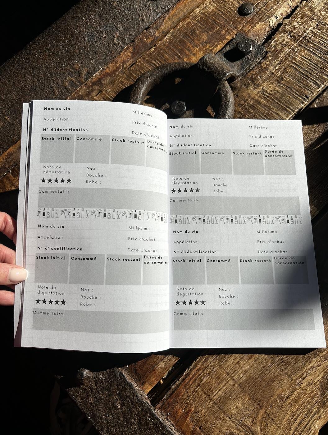 Livre de cave - l’outil indispensable pour tous les amateurs de vin - Cadeau pour Monsieur & Madame - Cadeau pour les passionnés de vin