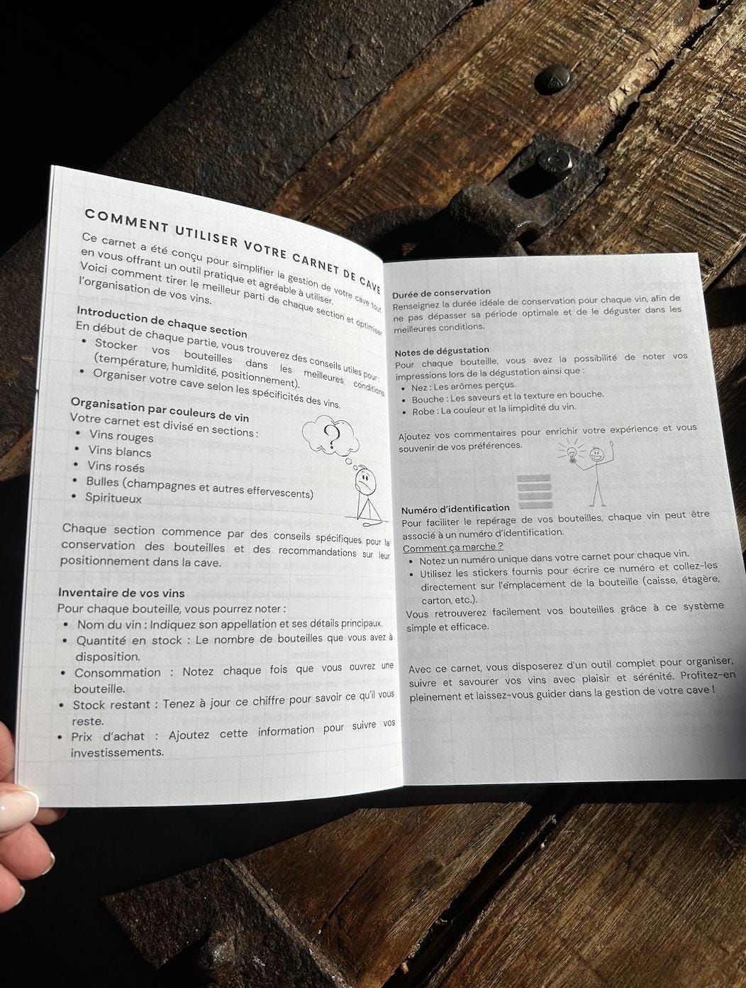 Livre de cave - l’outil indispensable pour tous les amateurs de vin - Cadeau pour Monsieur & Madame - Cadeau pour les passionnés de vin